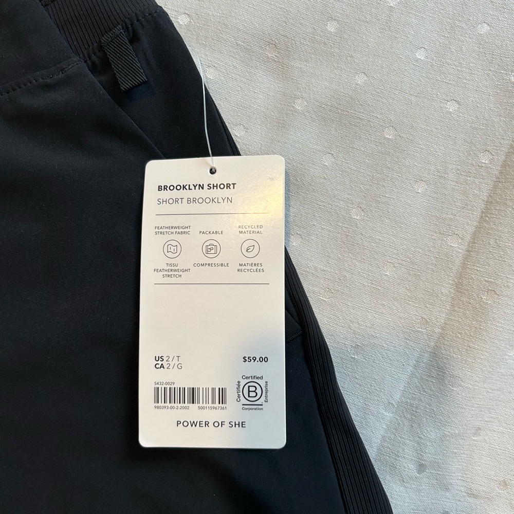 NWT Athleta Brooklyn Shorts | Size 2 Tall | Black - Picture 5 of 15